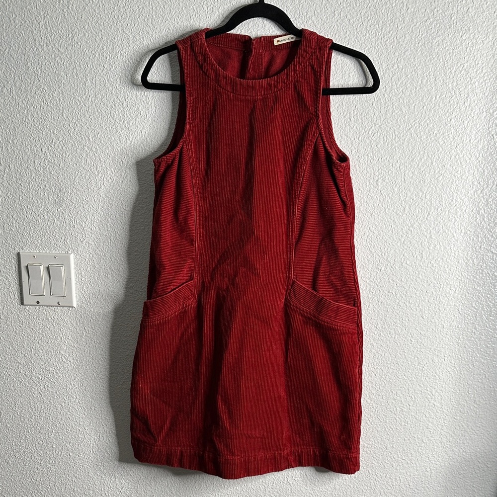 Marine layer Elegant burgundy Red Corduroy Dress size XS